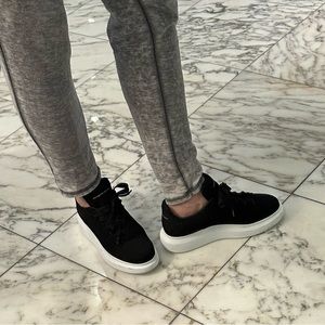 Alexander McQueen black sneakers, size 41, size 10 medium!